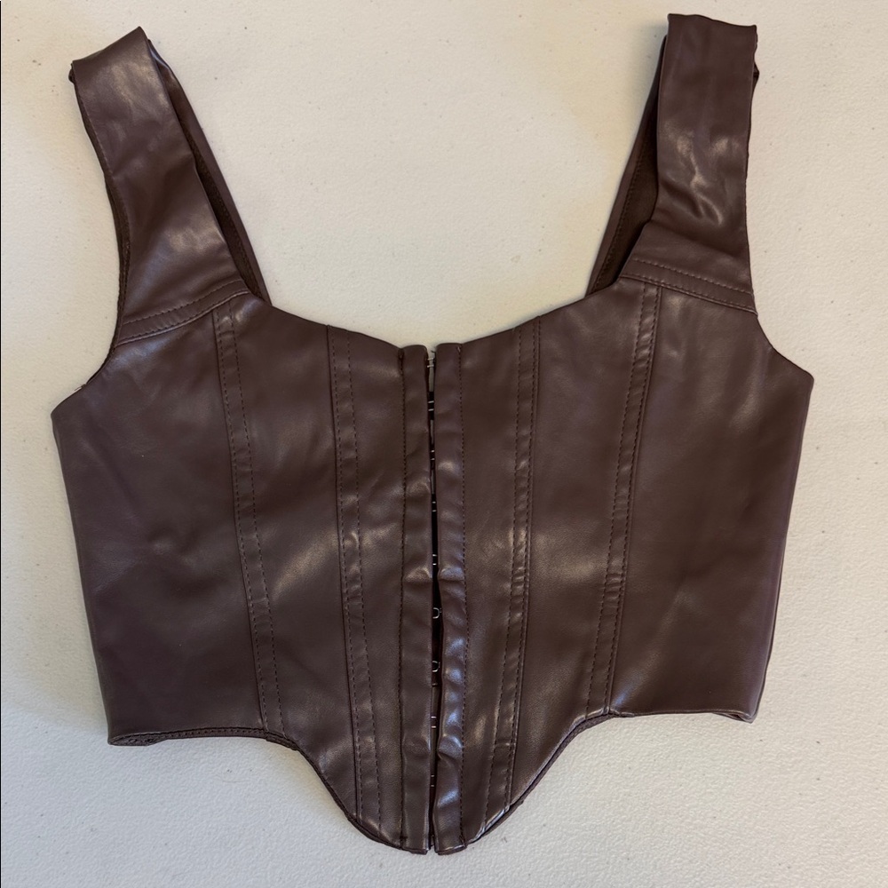 Princess Polly Faux Leather Top